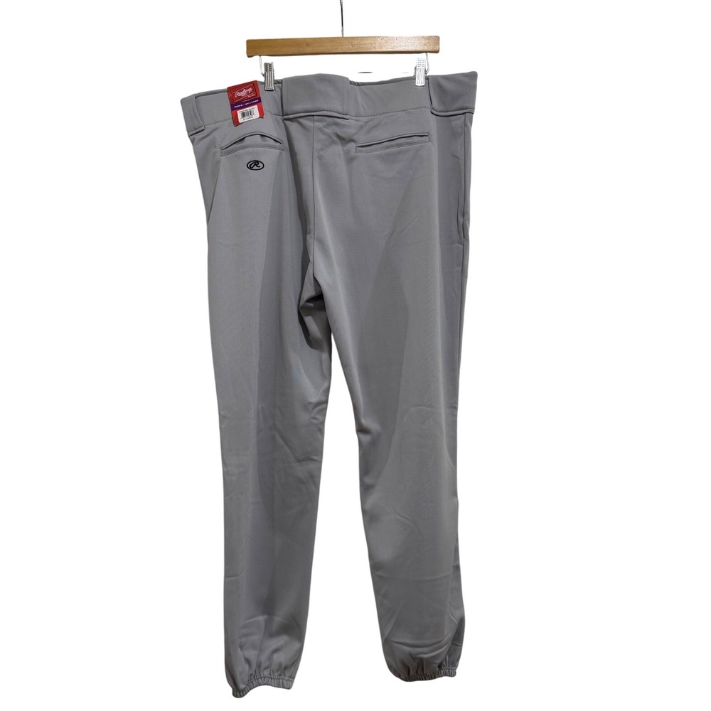 Rawlings Men's Adult 2X Large Gray Baseball Softball Pants RBBP350 New With Tags - Picture 2 of 5